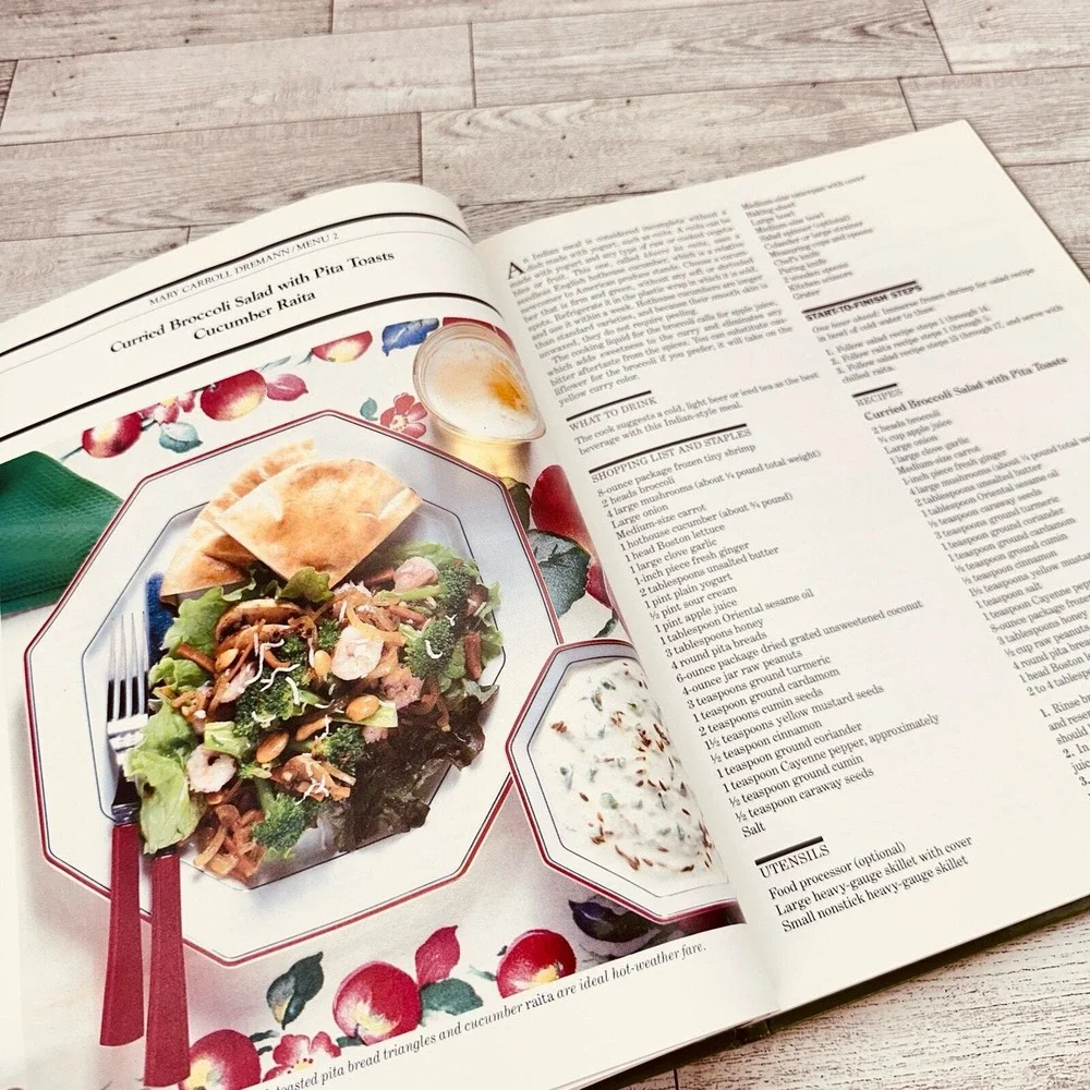1985 Salad Menus Great Meals in Minutes Time-Life Books Cookbook‎ HC Vtg